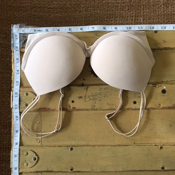 GILLY HICKS SUPER PUSH UP BRA PLUNGE NUDE 32C - Picture 2 of 8